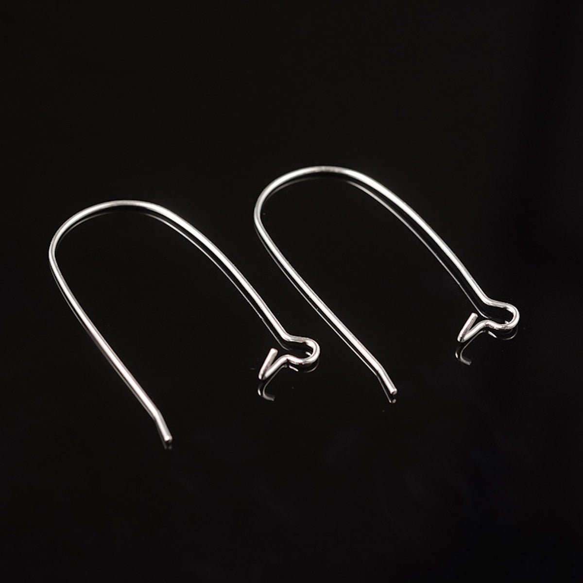 33mm Kidney Ear Wires (10) - Silver
