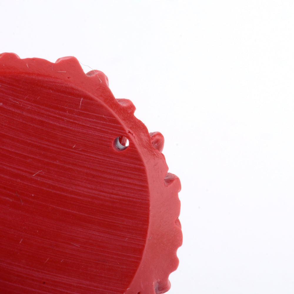 30mm Floral Joiner (1) - Red - Cinnabar Oriental Carved Bead