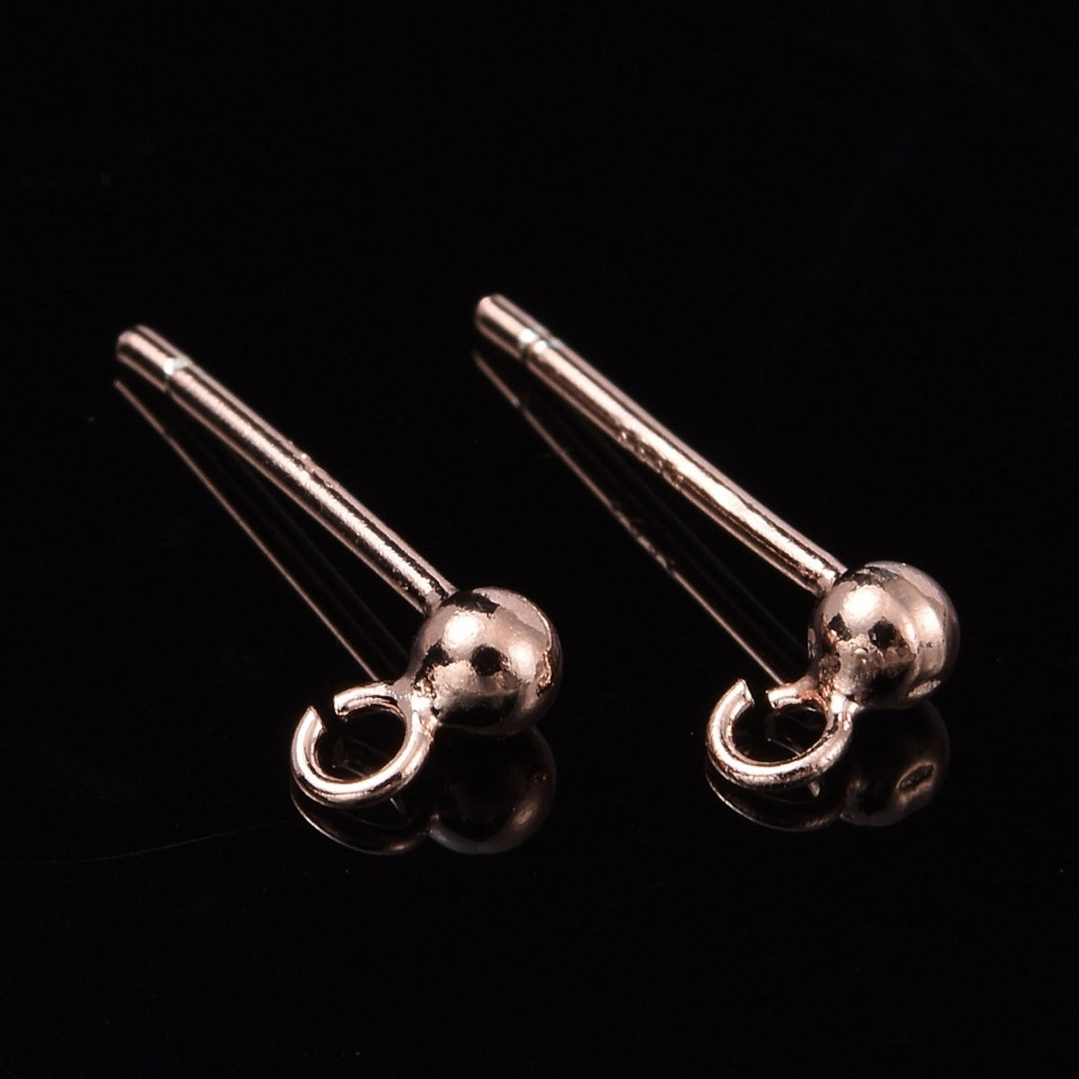 2.5mm Stud Fitting (2) - Rose Gold (Sterling Silver Base)