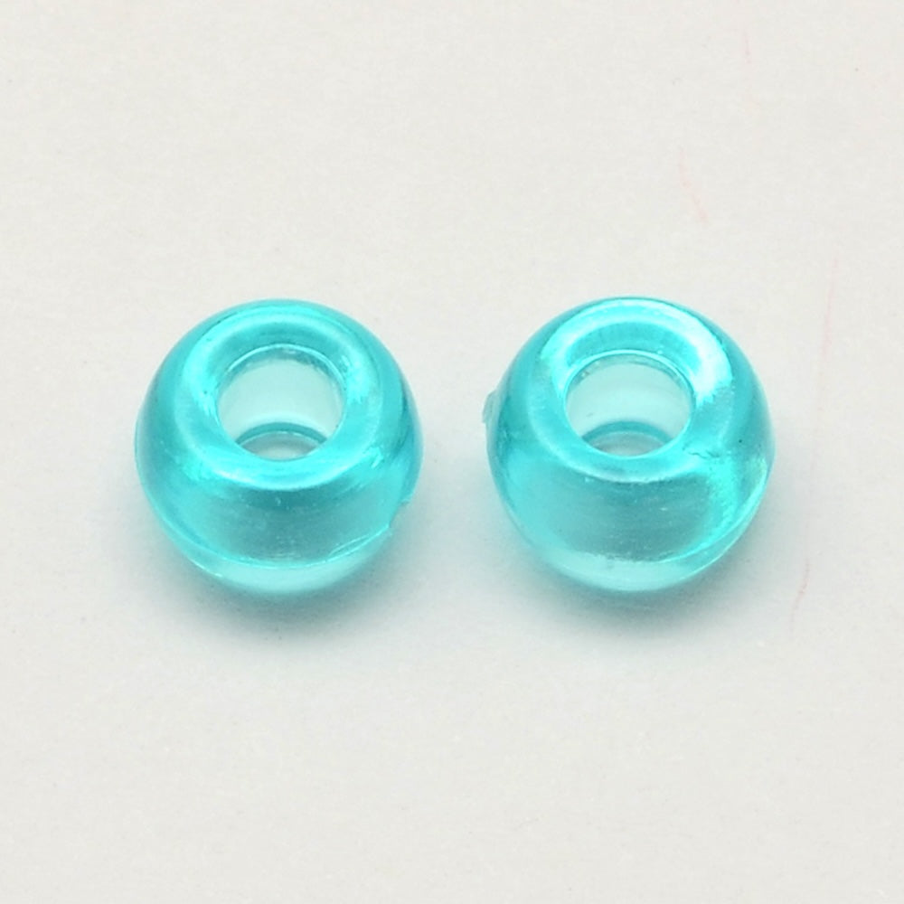 Aqua Blue Transparent (100) - Acrylic Pony Beads
