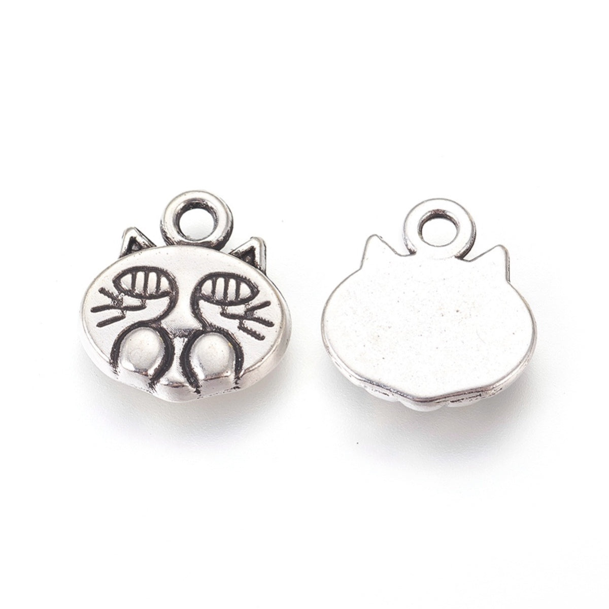 Cat & Fish Toggle Clasp (1) - Platinum