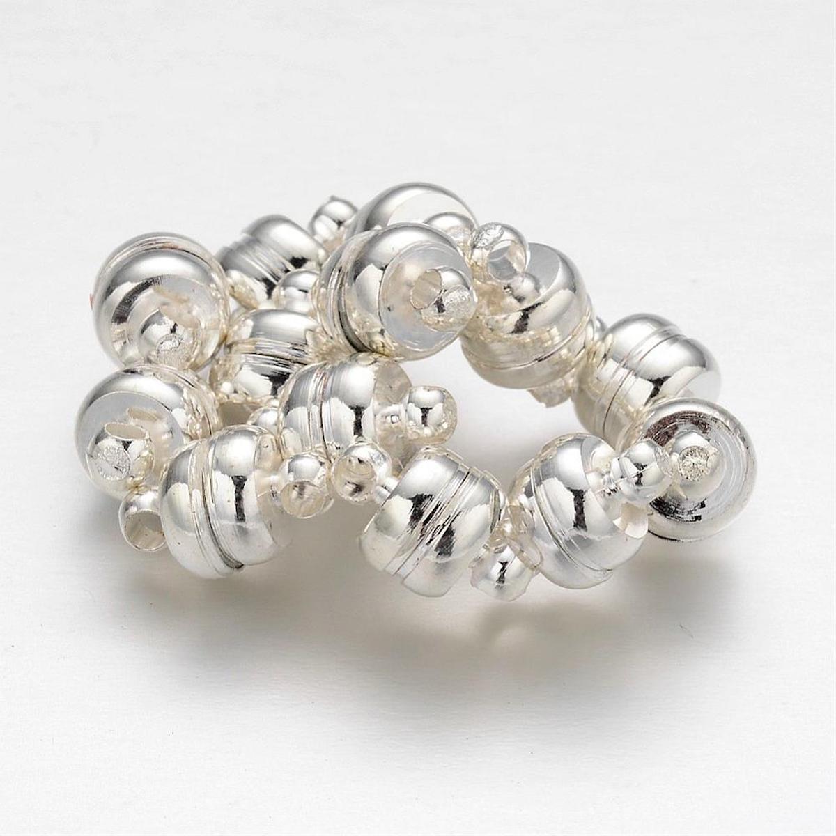 7x11mm Magnetic Clasps (5) - Silver