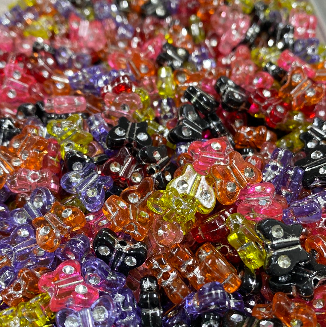 Butterfly Diamante Beads (100)