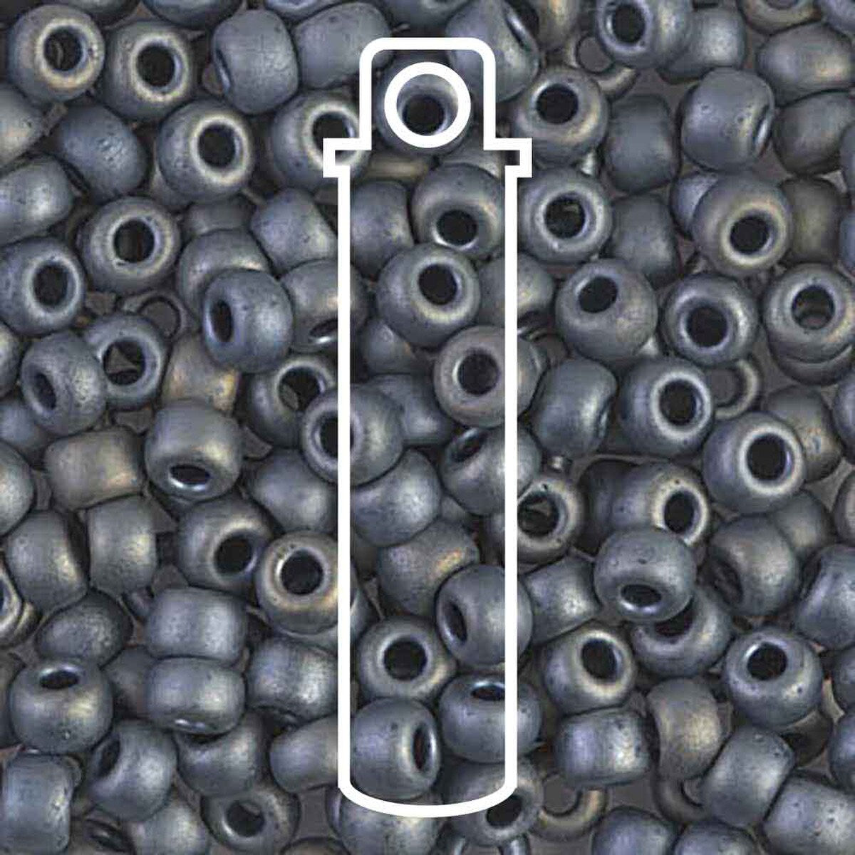 6/0 (#92002) Matte Metallic Silver Grey - 20g Tube