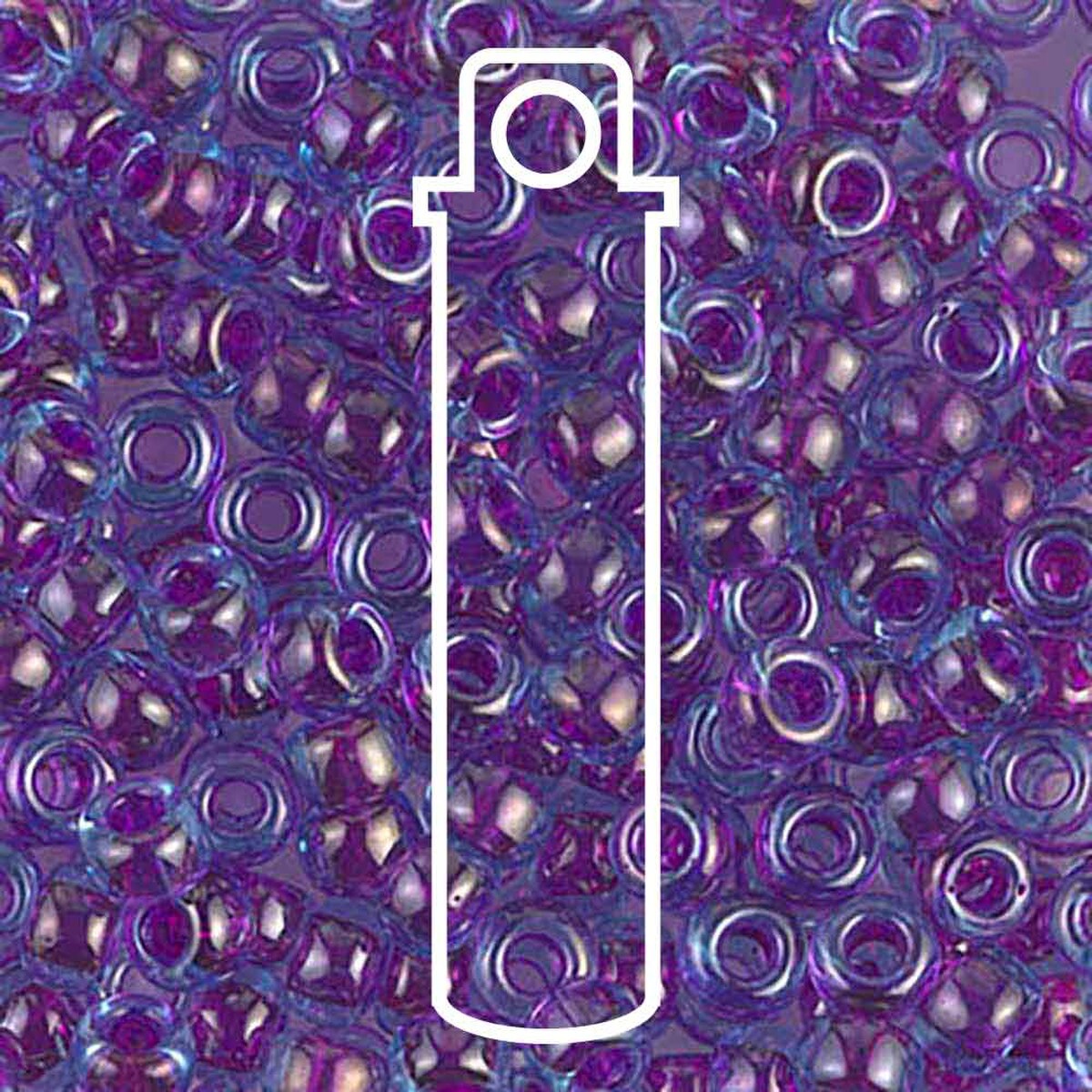 6/0 (#9352) Fuchsia Lined Aqua Lustre - 20g Tube