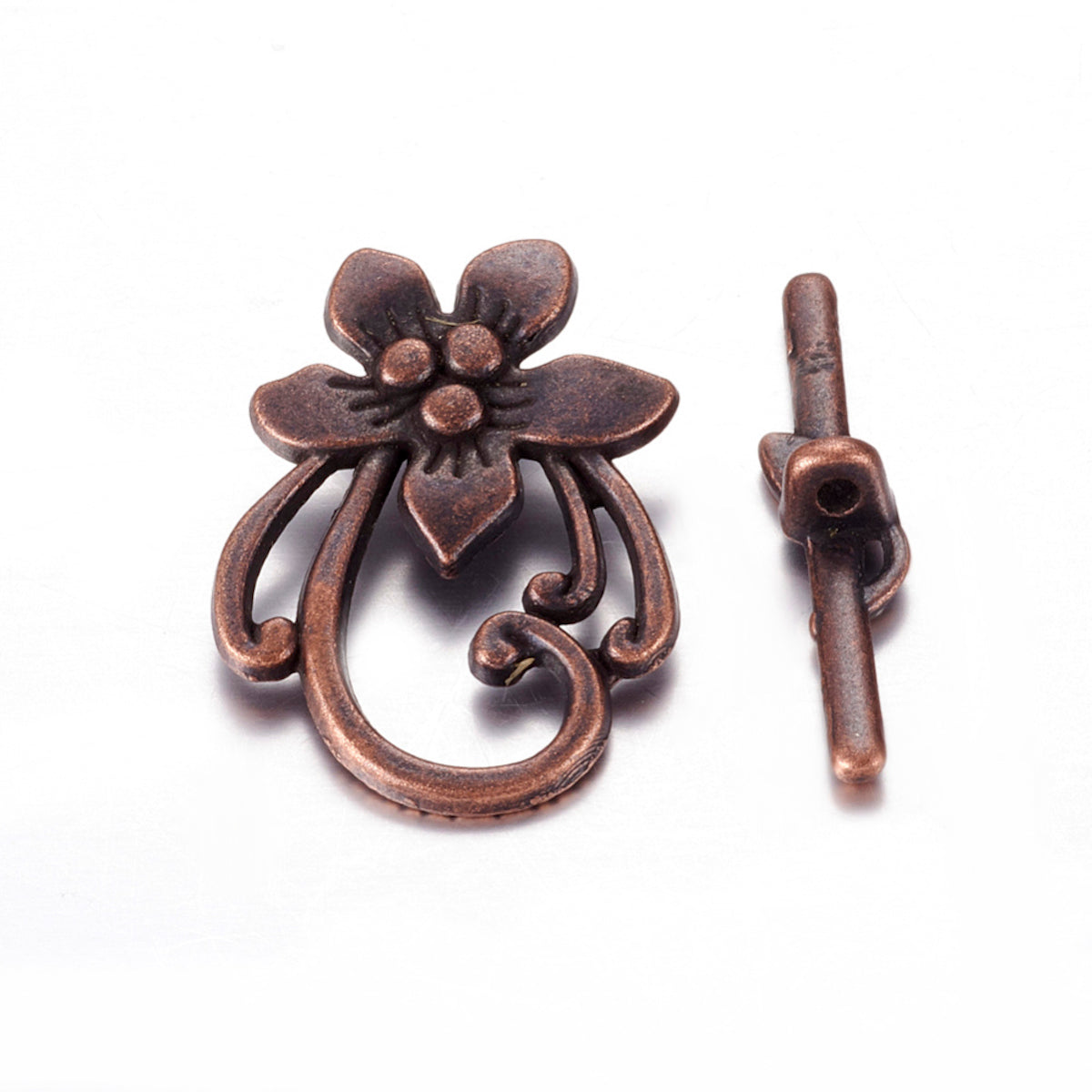 Flower Toggle (1) - Ancient Brass