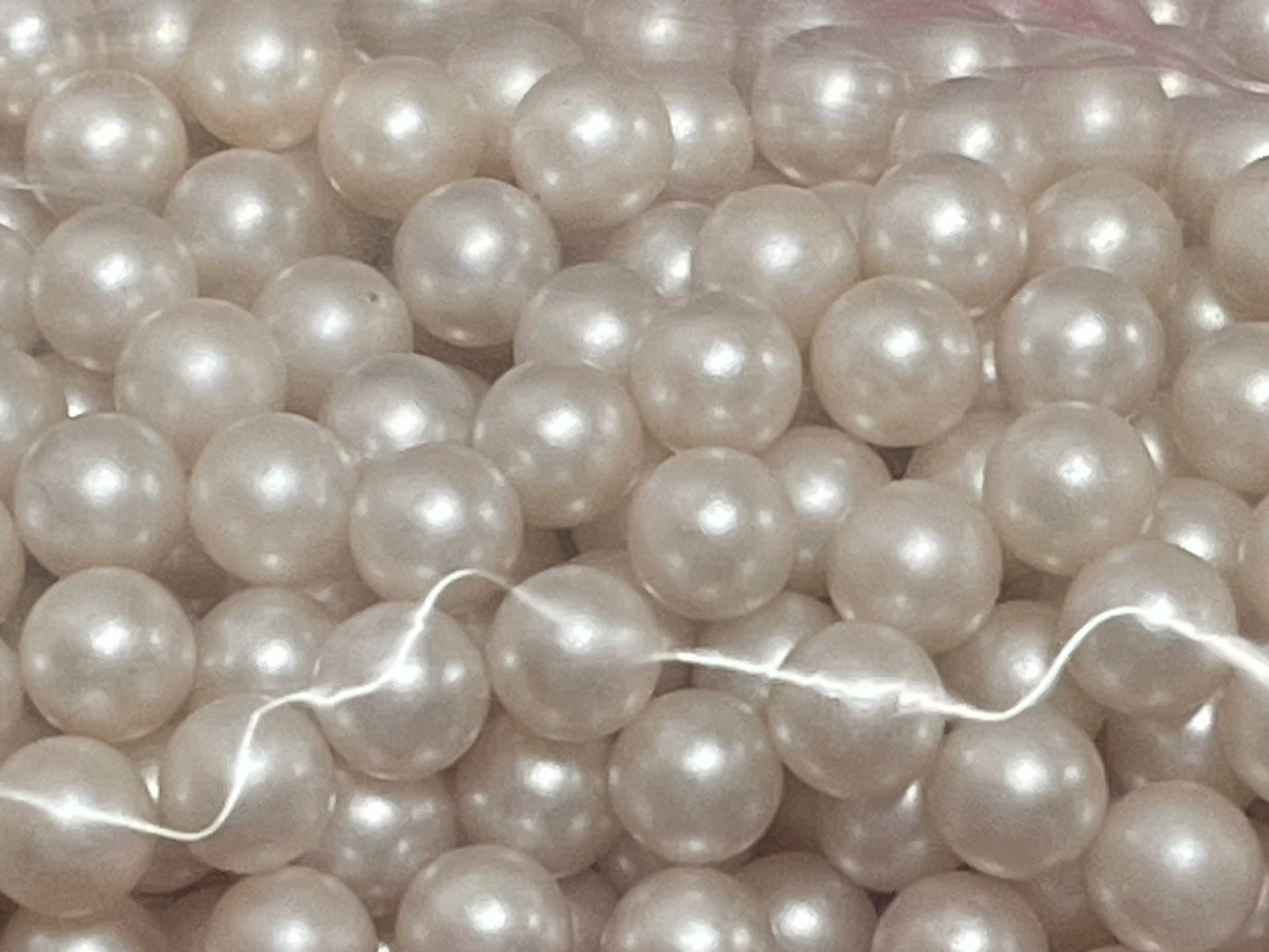 No-Hole 8mm Pearl Beads - 250 grams