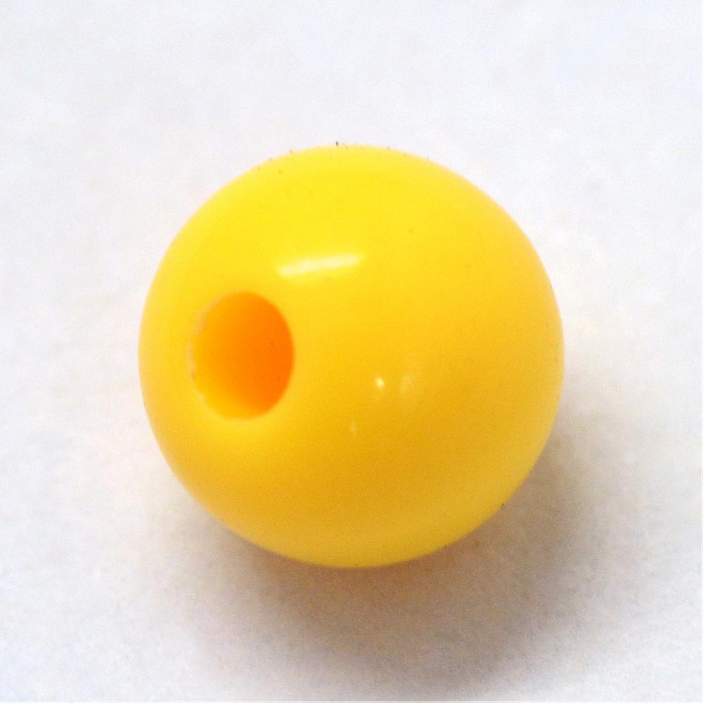 6mm Yellow Opaque (100) - Round Acrylic Beads
