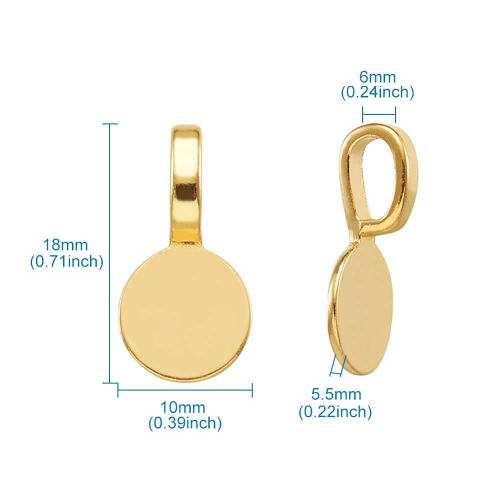 Pendant Bail - Ancient Gold ROUND (5)