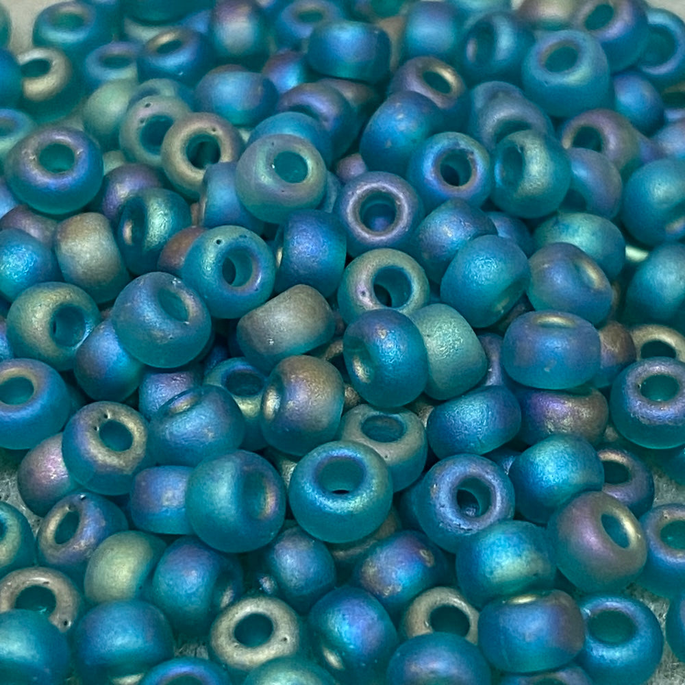 6/0 (#21fab) Teal Frosted AB - 20 grams