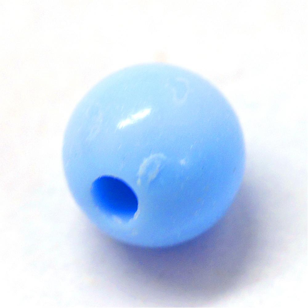 6mm Light Blue Opaque (100) - Round Acrylic Beads