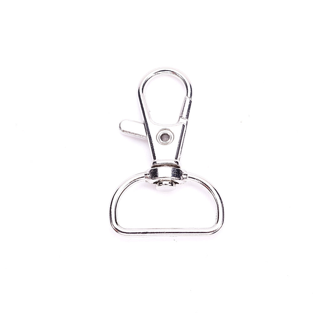 D-Ring Keyring Clip (5) - Platinum