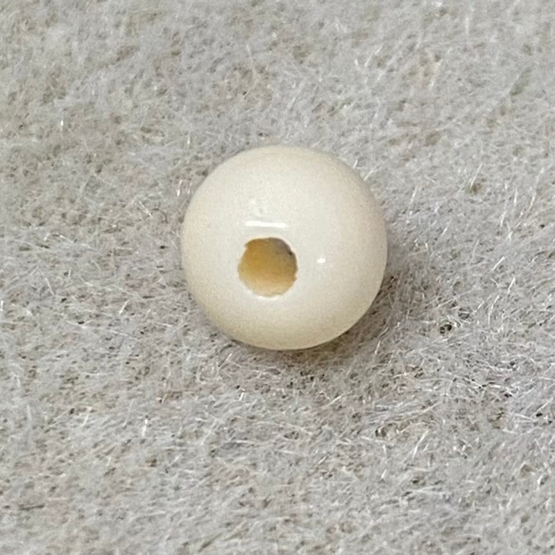 6mm Cream Opaque (100) - Round Acrylic Beads