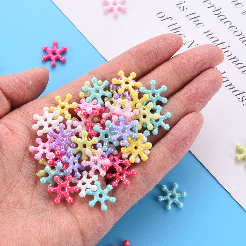 Pinwheel (100) - 15mm Acrylic AB Lustre Beads