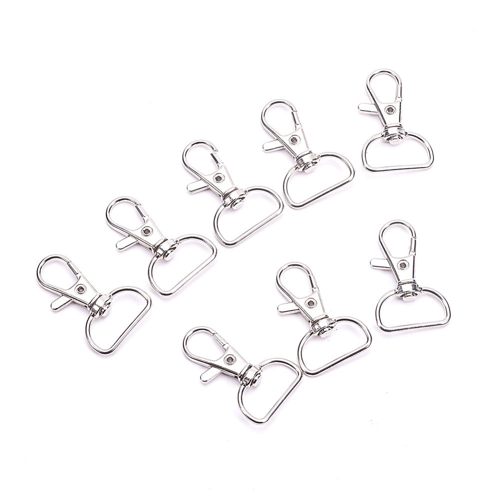 D-Ring Keyring Clip (5) - Platinum