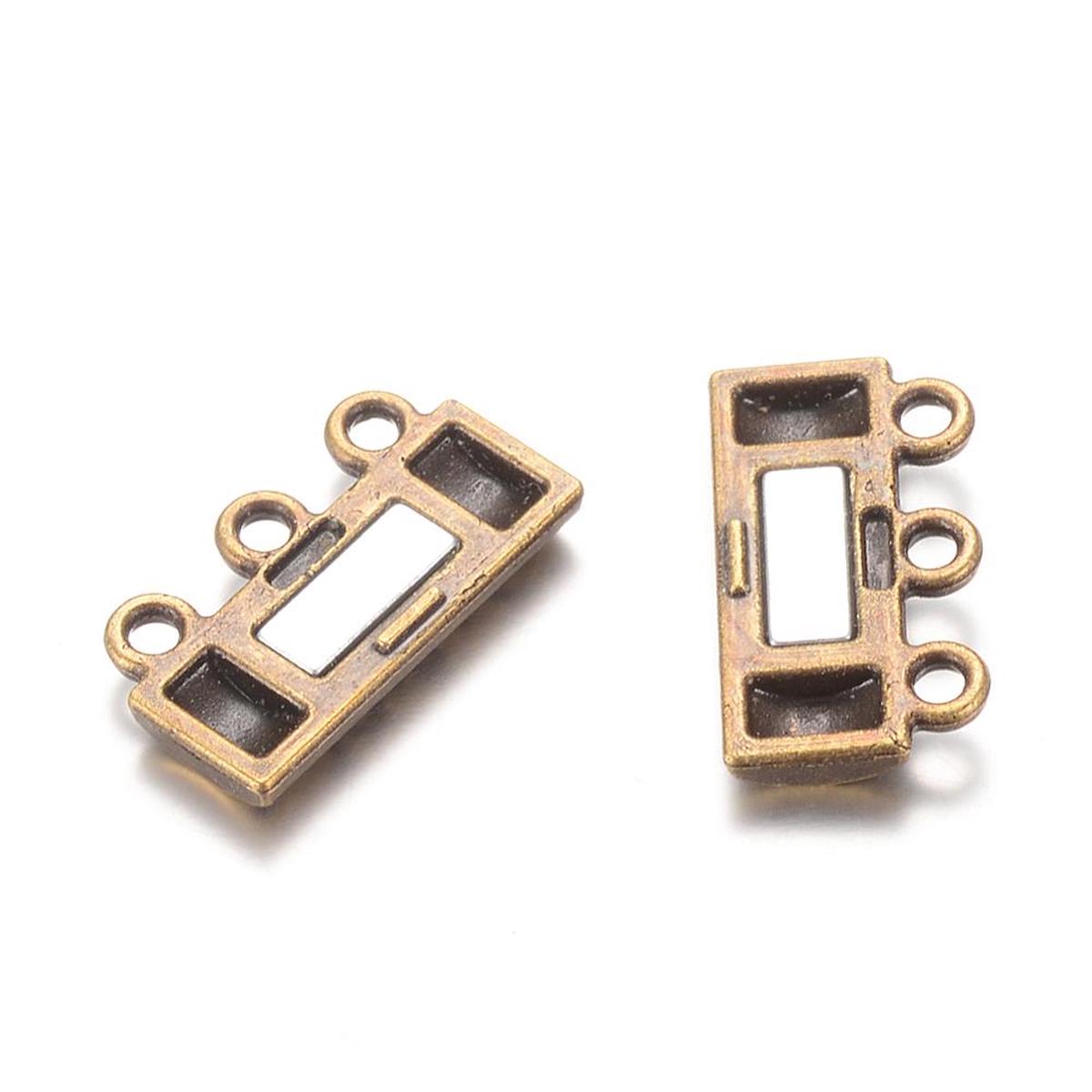 Magnetic 3-Strand Clasp - Ancient Gold