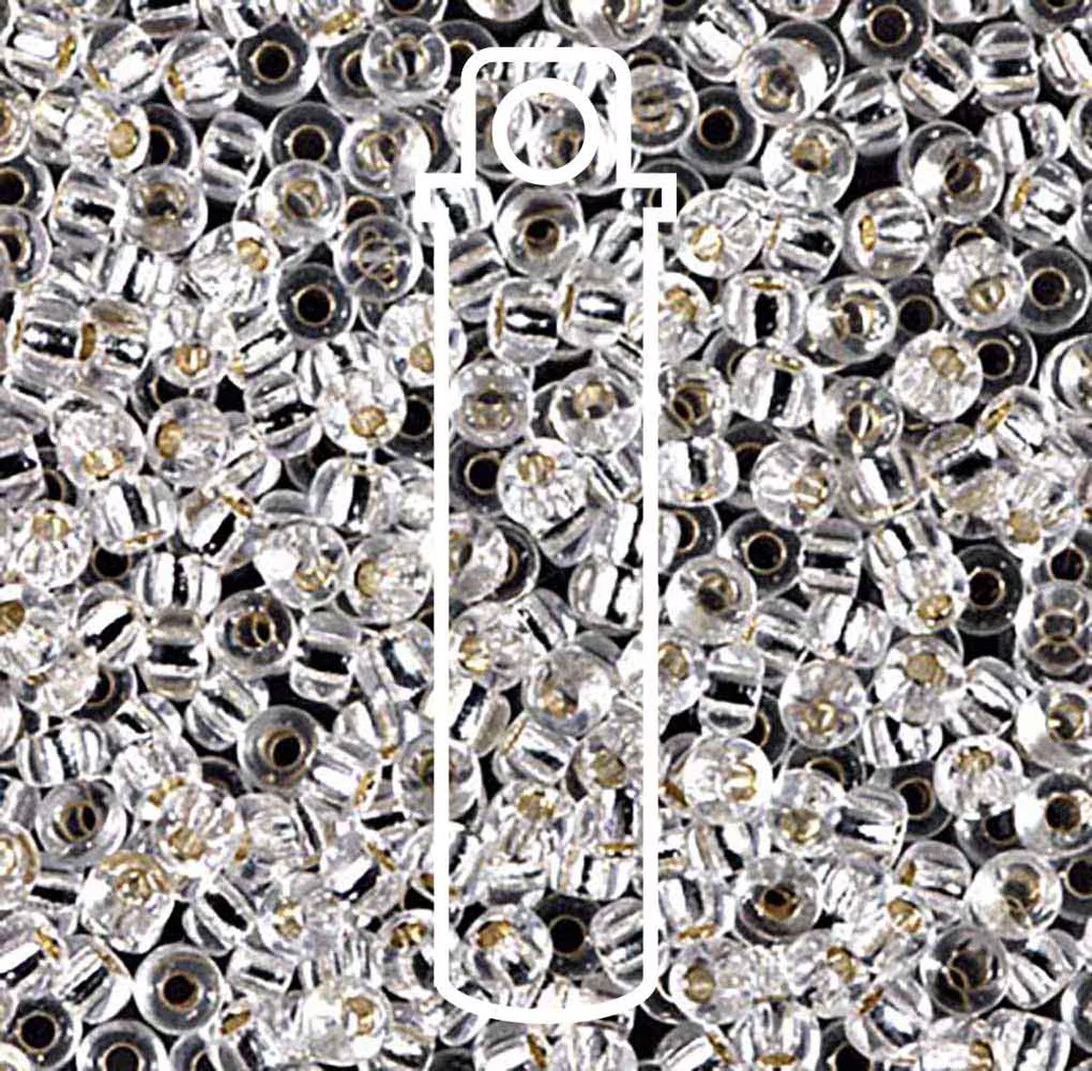 8/0 (#91) Crystal Silverlined - 22g Tube