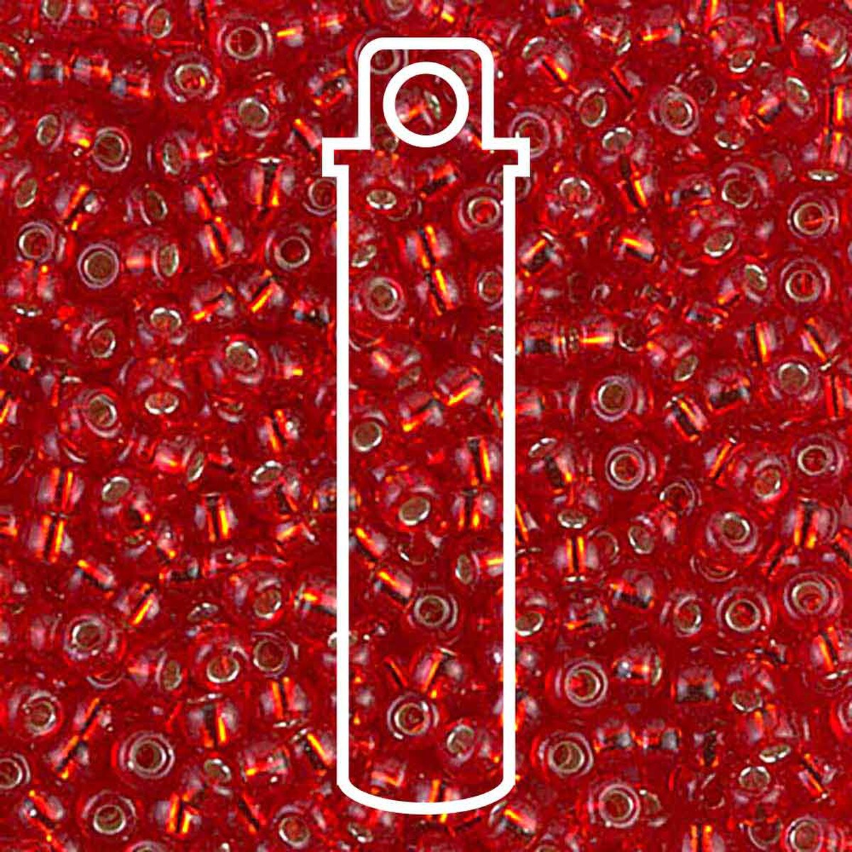 8/0 (#910) Red Silverlined - 22g Tube