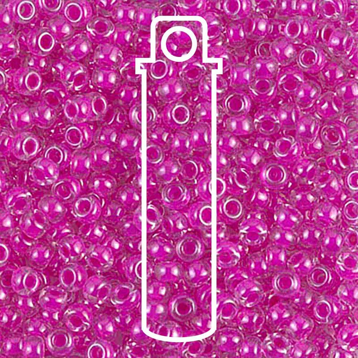 8/0 (#9209) Fuchsia Lined Crystal - 22g Tube