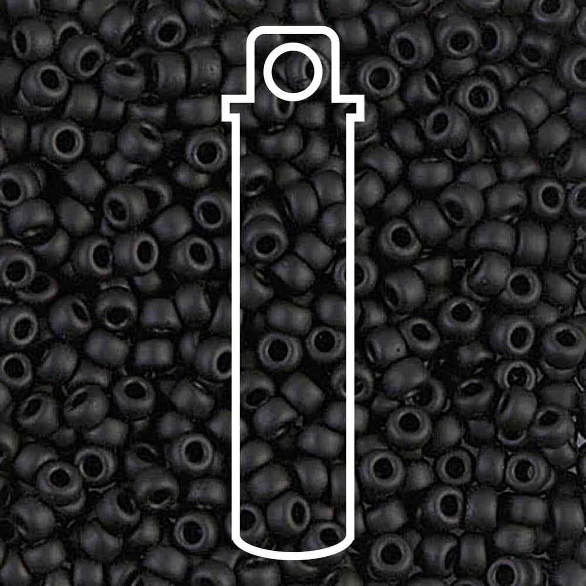 8/0 (#9401f) Matte Black Opaque - 22g Tube