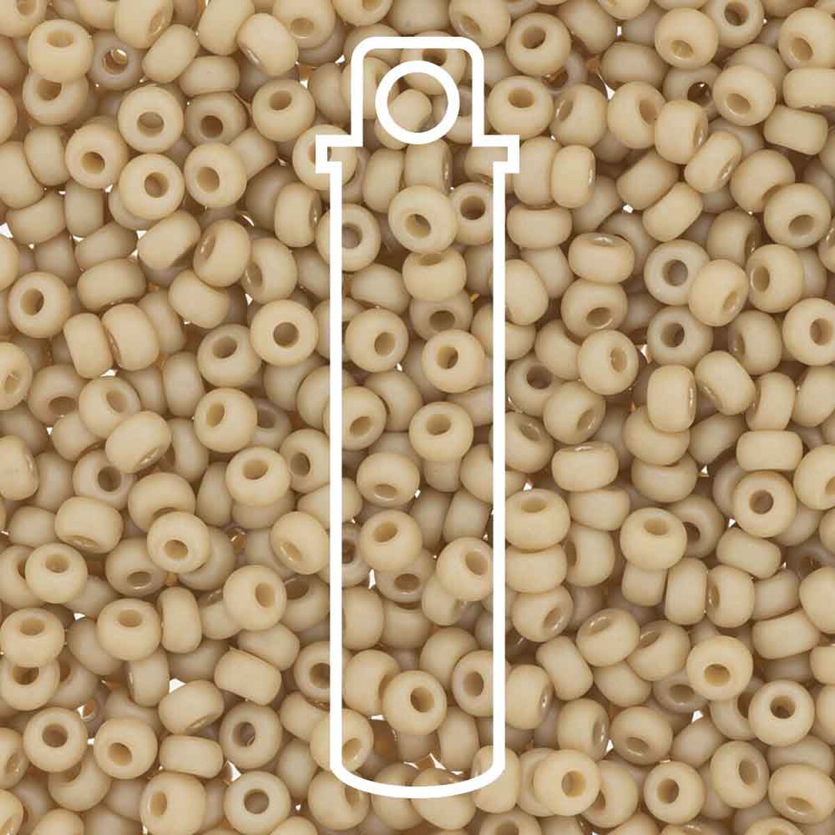 8/0 (#94691) Frost Opaque Glaze Rainbow Ivory - 22g Tube