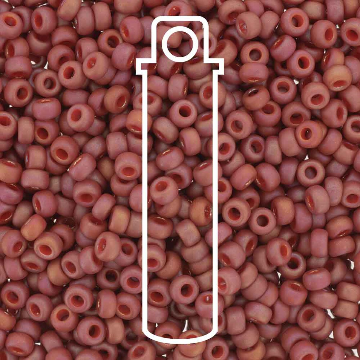 8/0 (#94695) Frost Opaque Glaze Rainbow Cardinal - 22g Tube