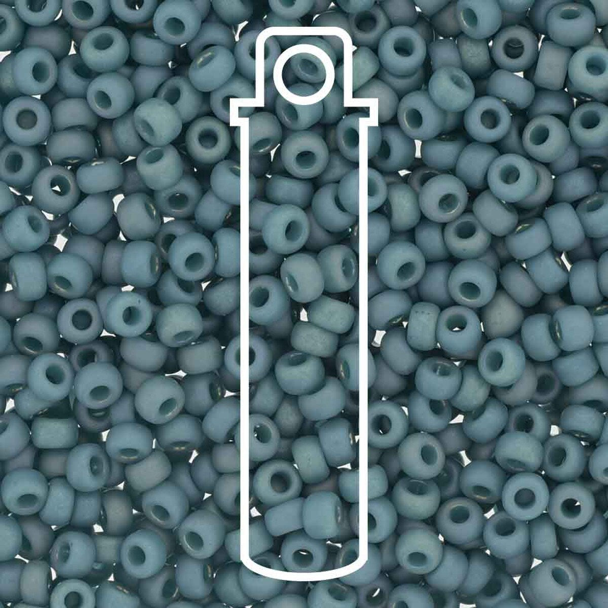 8/0 (#94702) Frost Opaque Glaze Rainbow Peacock - 22g Tube