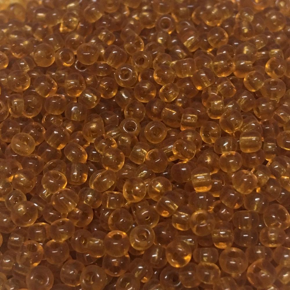 Amber Brown - 8/0 Transparent (50g) - Seed Beads