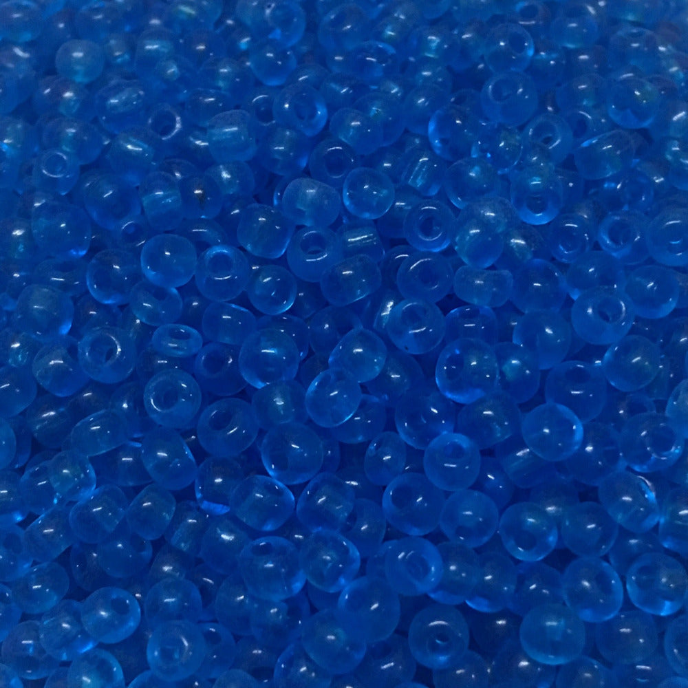 Capri Blue - 8/0 Transparent (50g) - Seed Beads
