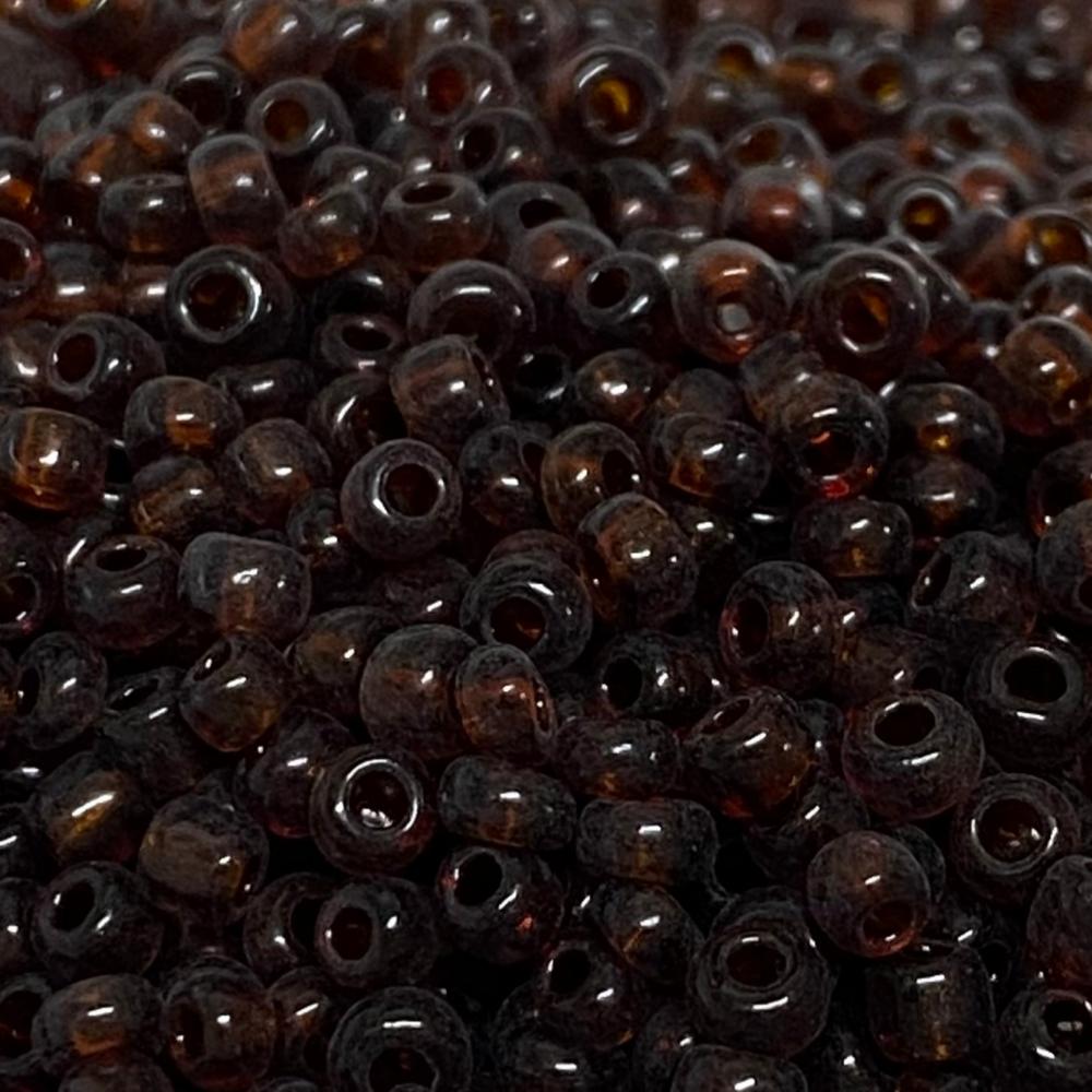 Brown - 8/0 Transparent (50g) - Seed Beads