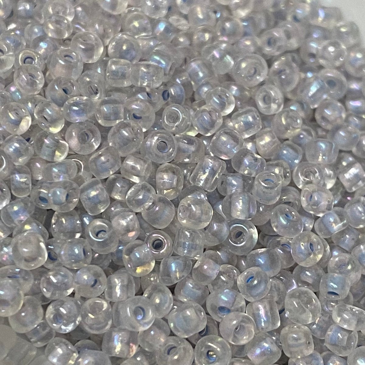 Palest Blue AB - 8/0 Lined Transparent (50g) - Seed Beads