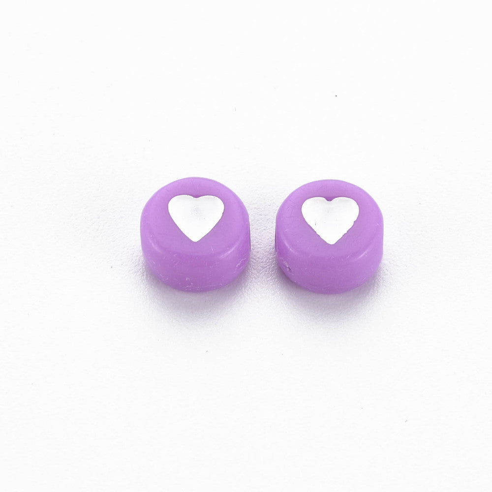 Heart Beads - Pastel/White (100)