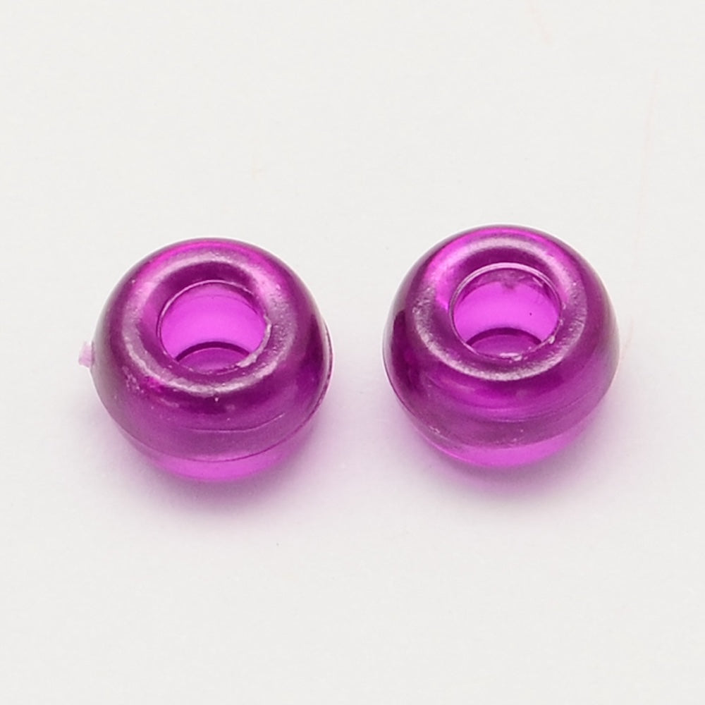 Purple Transparent (100) - Acrylic Pony Beads