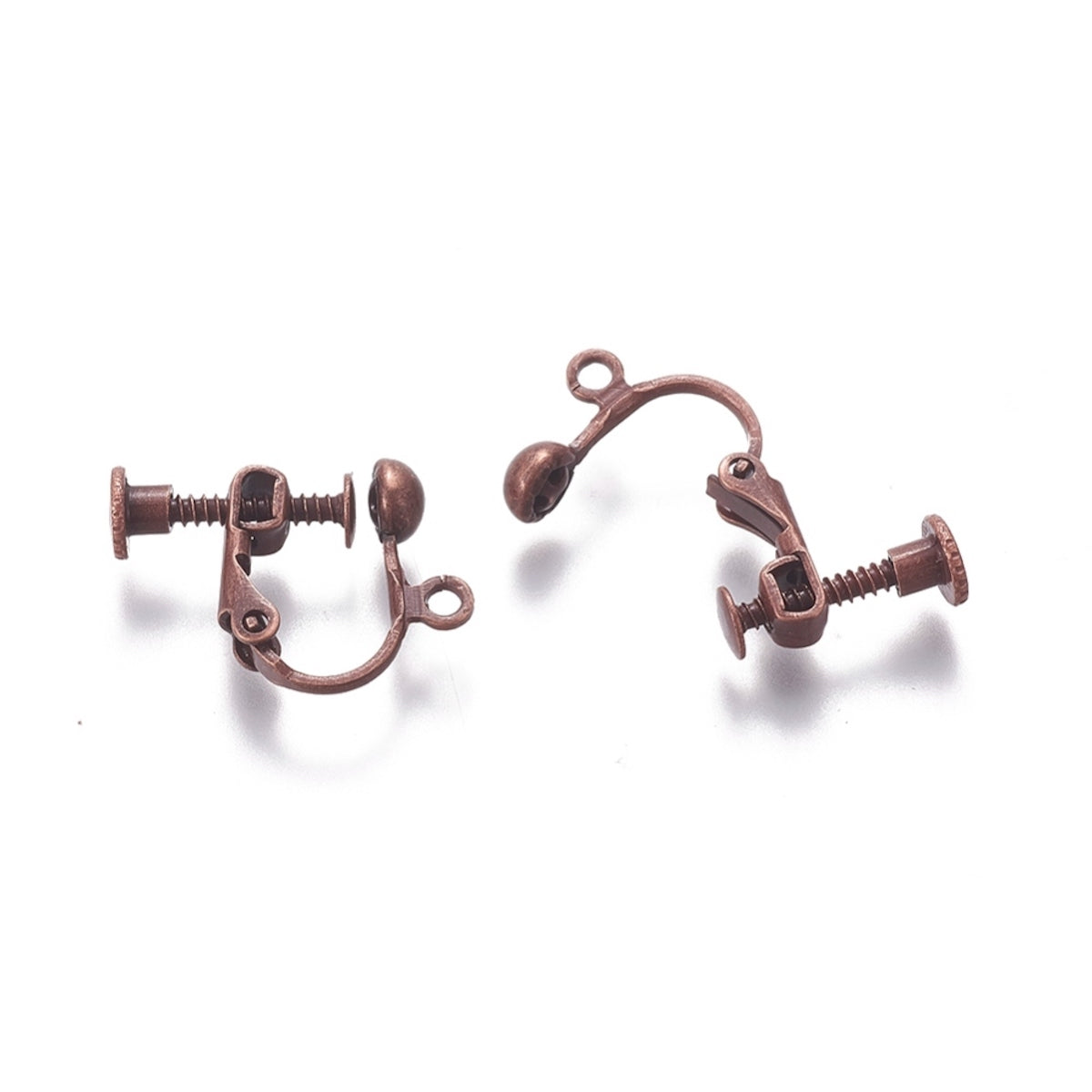 Clip On Ear Fitting (10) - Ancient Brass