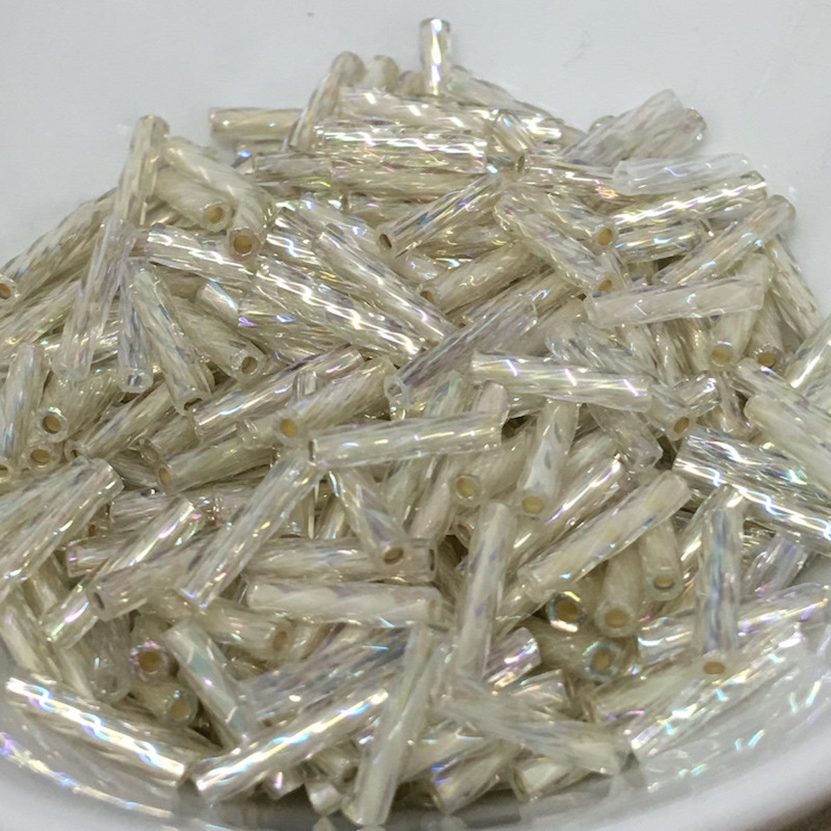 9mm (34) Clear Silverlined - Spiral Bugle - 15g Tube