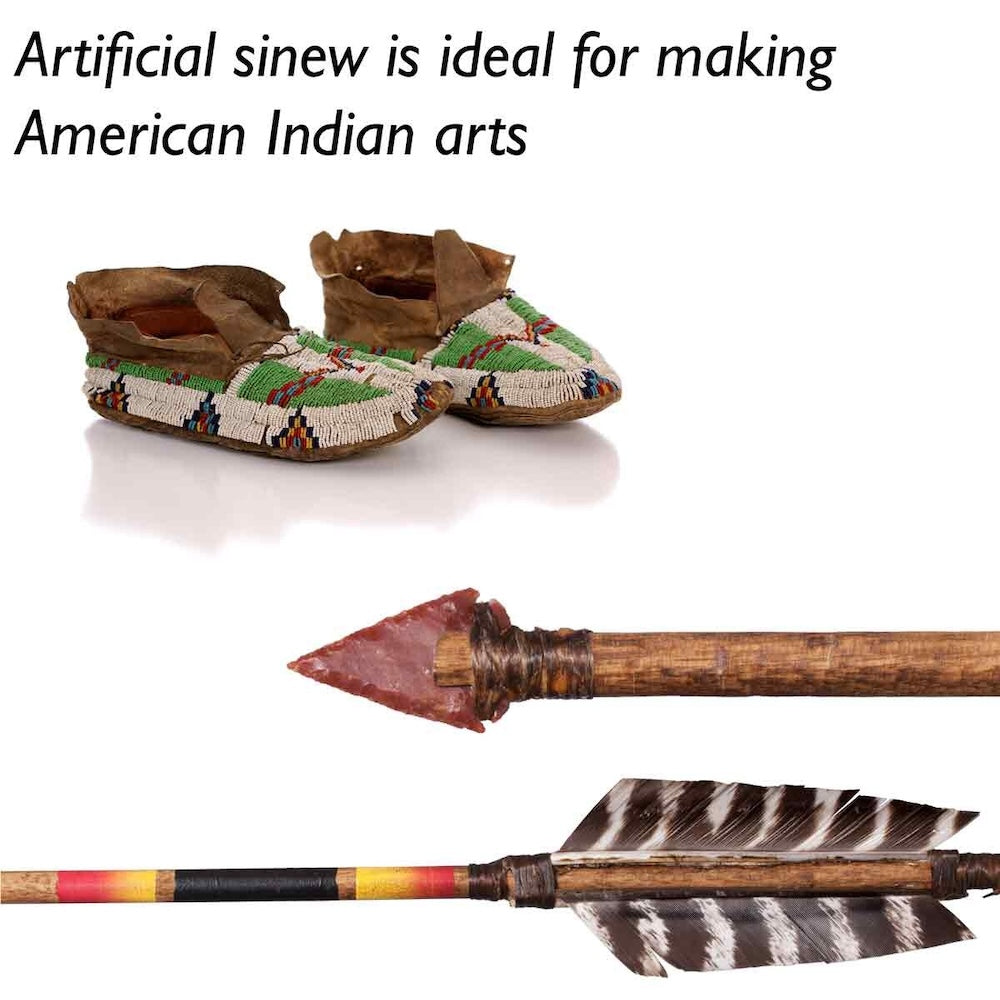 Artificial Sinew Thread (18m) - Natural - Waxed Polyester Cord