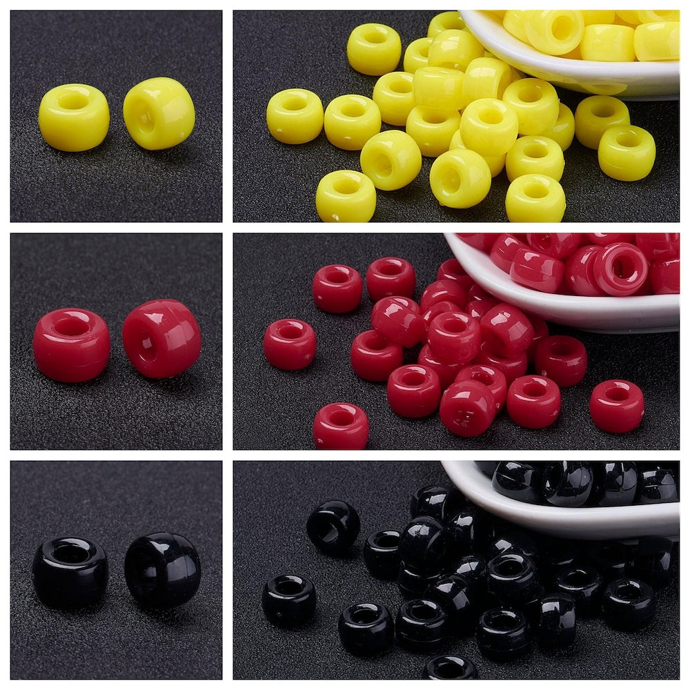 300 x 9mm Pony Beads - NAIDOC Aboriginal Supplies