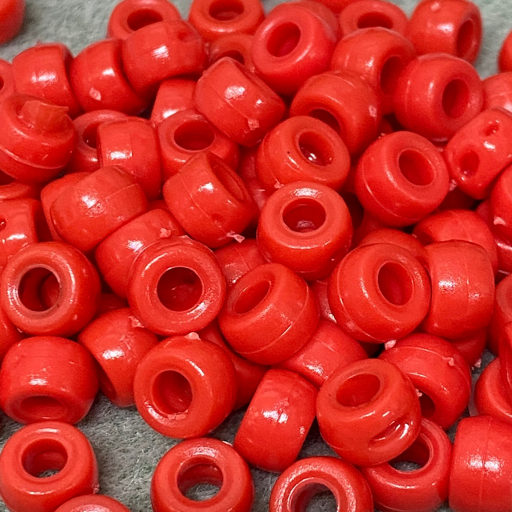 Light Red Opaque (100) - Acrylic Pony Beads