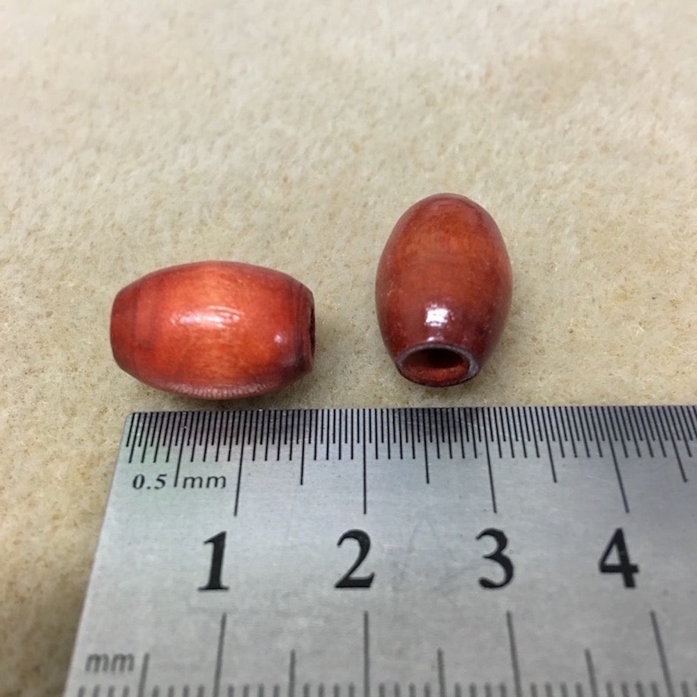 17mm Barrel Wood Beads (25) - Dark - Bead Shack