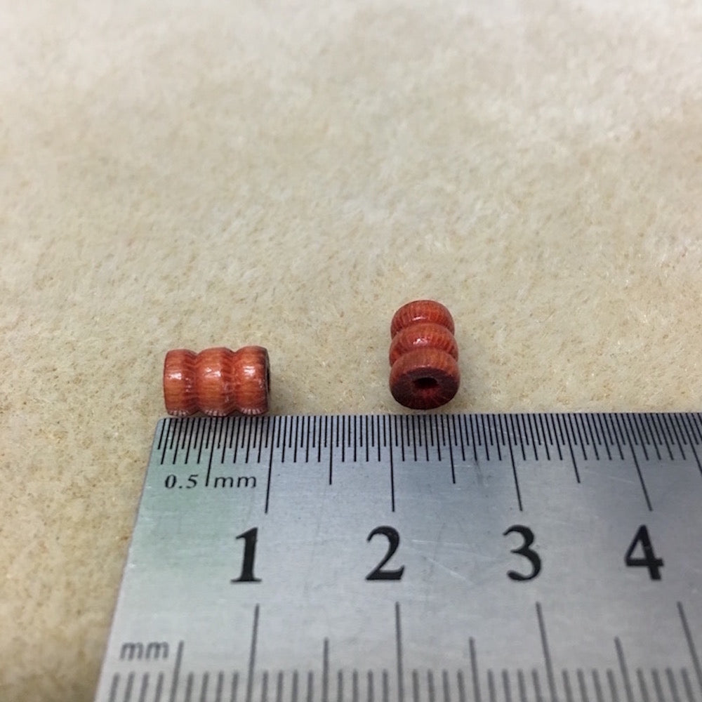 8x6mm Spool Wood Beads (50) - Dark