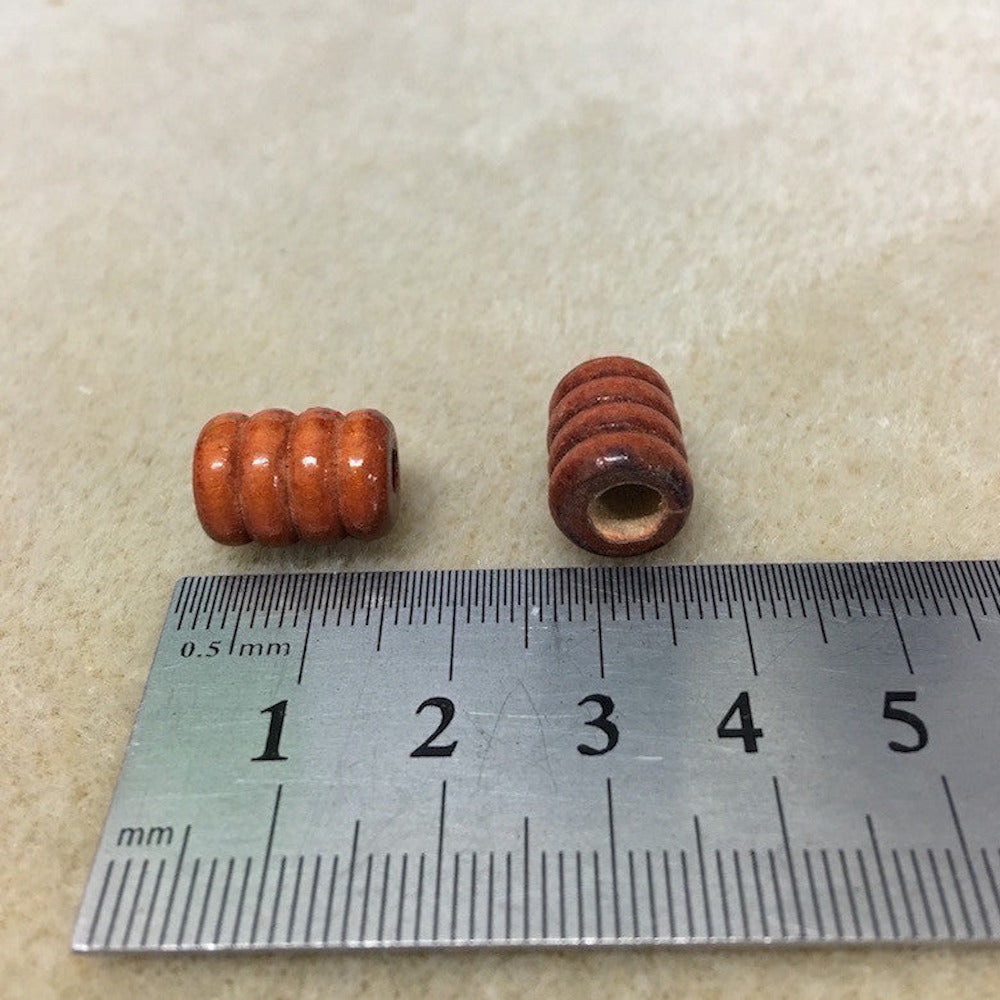 14x10mm Coil Wood Beads (25) - Dark