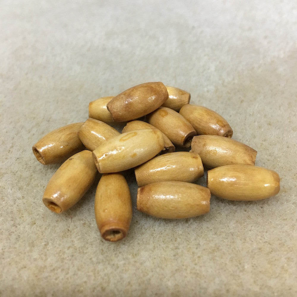 13x7mm Rice Wood Beads (50) - Light - Bead Shack