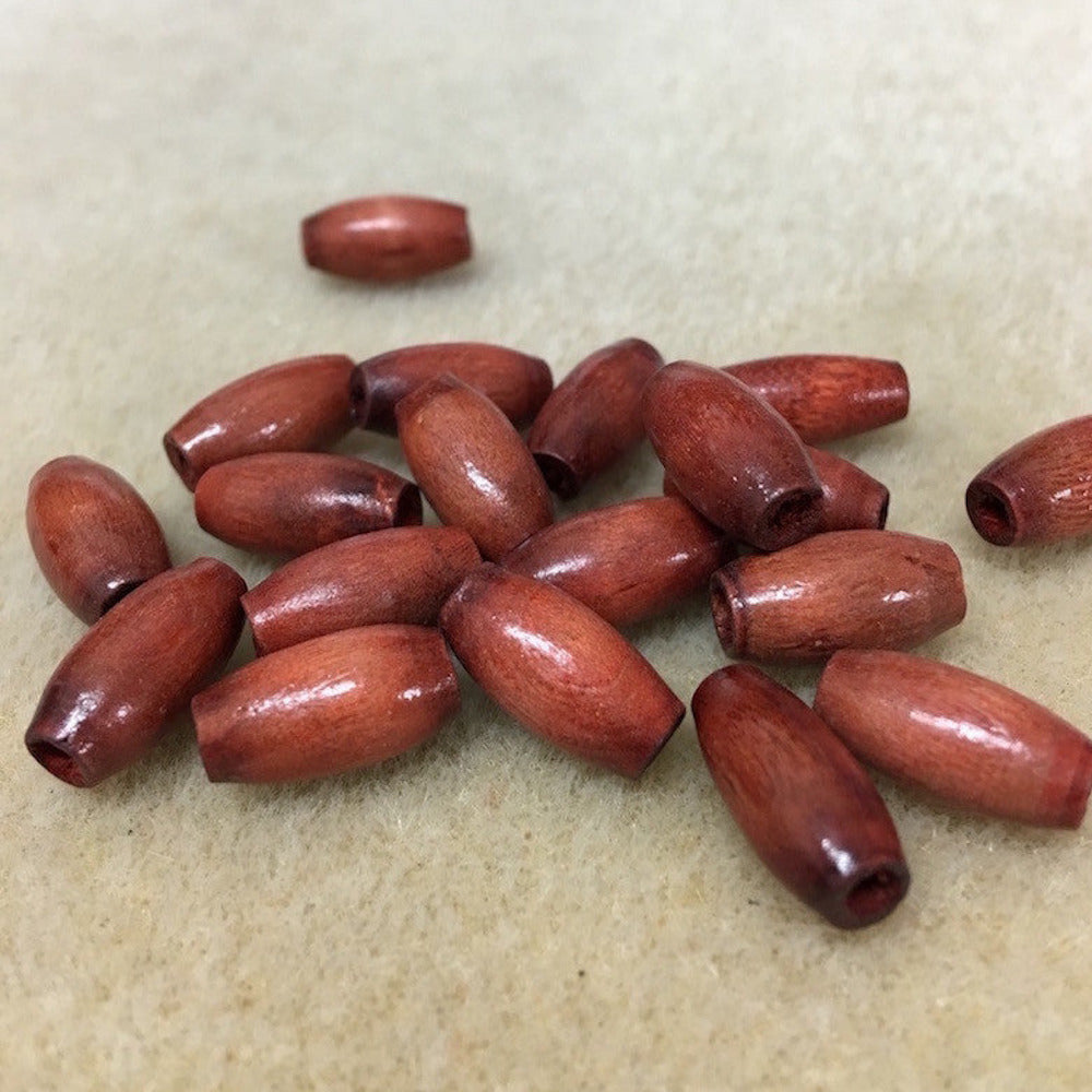 13x7mm Rice (50) - Dark - Vintage Wood Beads