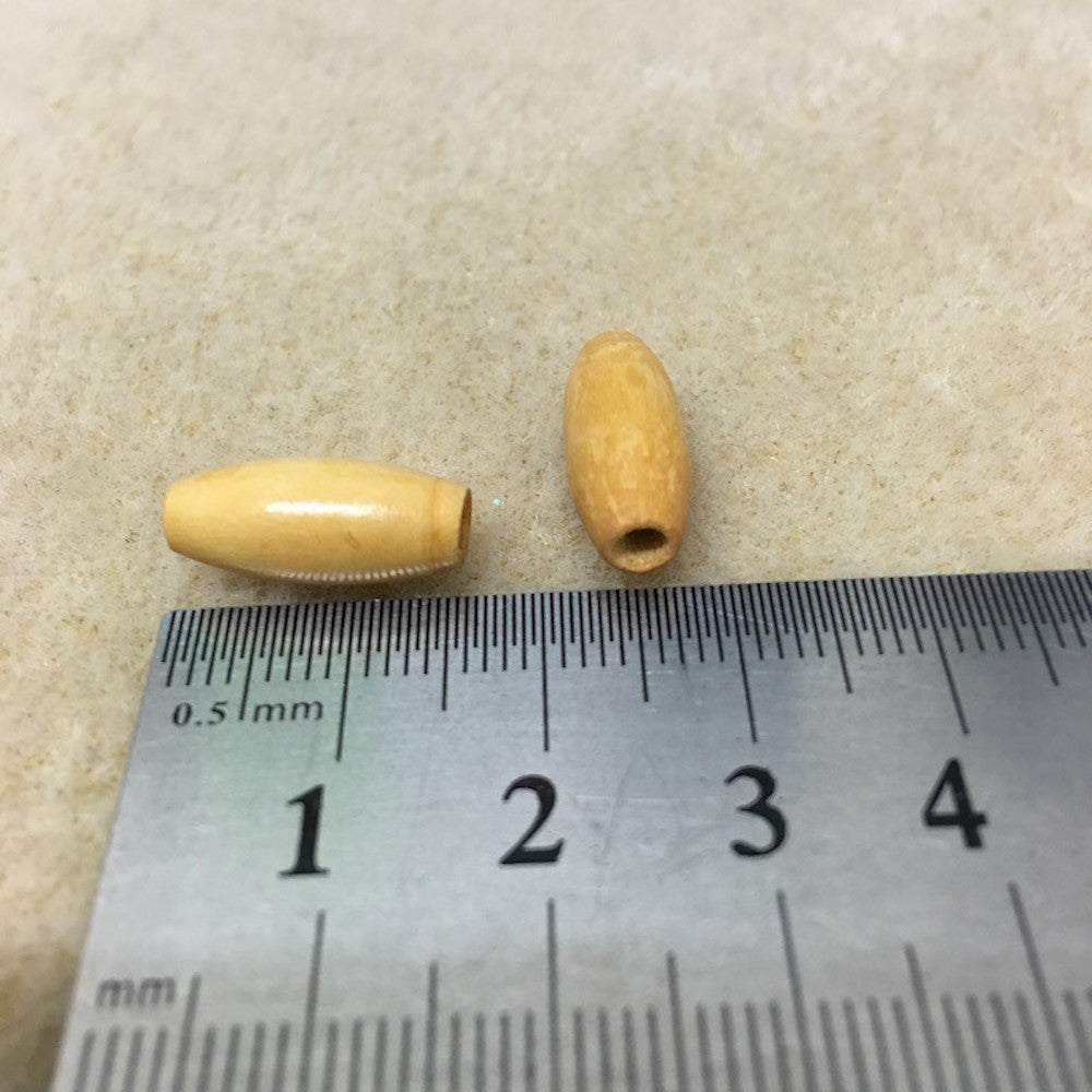 15x6mm Rice Wood Beads (50) - Light - Bead Shack