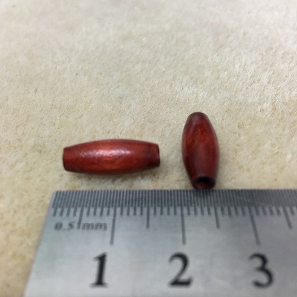 15x6mm Rice (50) - Dark - Vintage Wood Beads