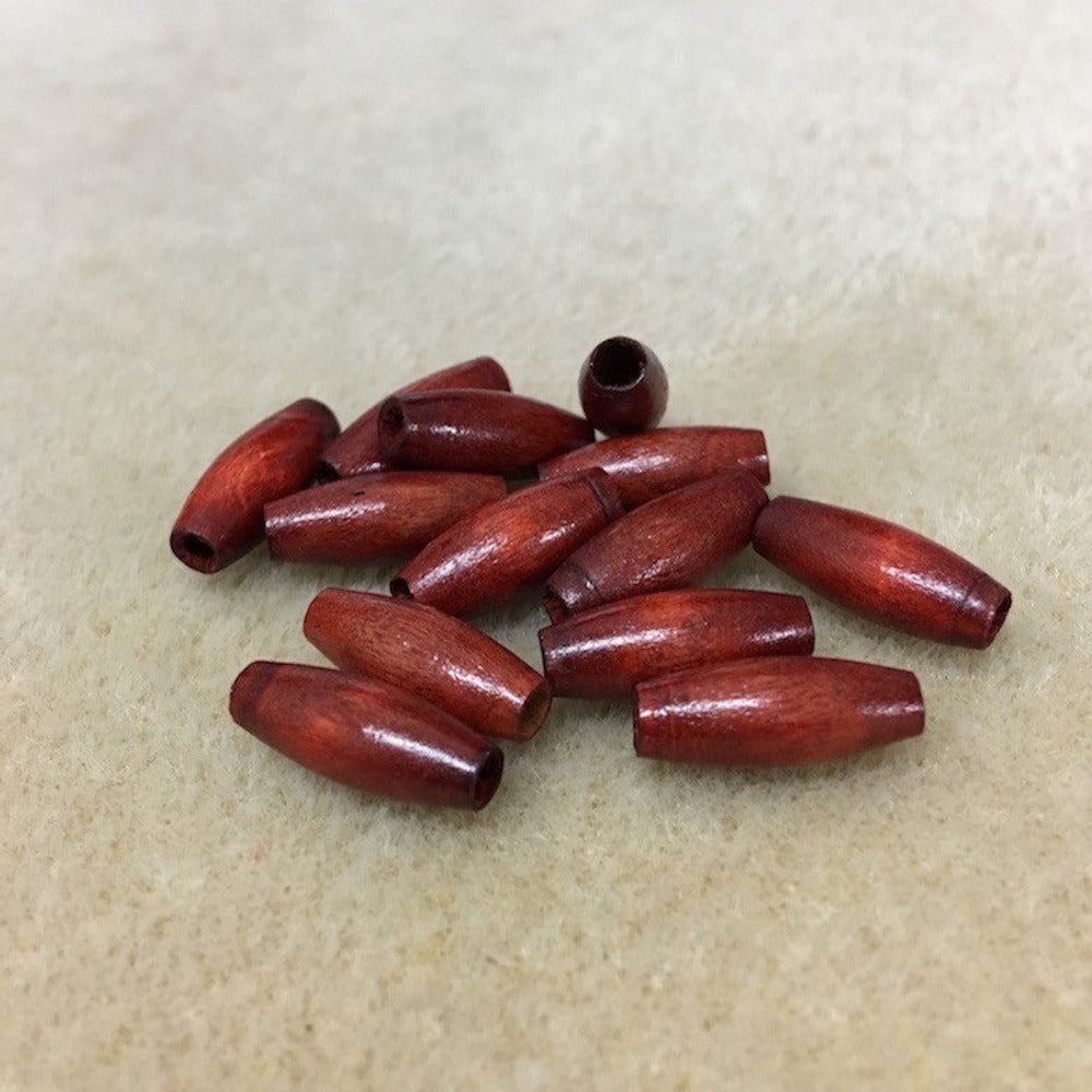 15x6mm Rice (50) - Dark - Vintage Wood Beads