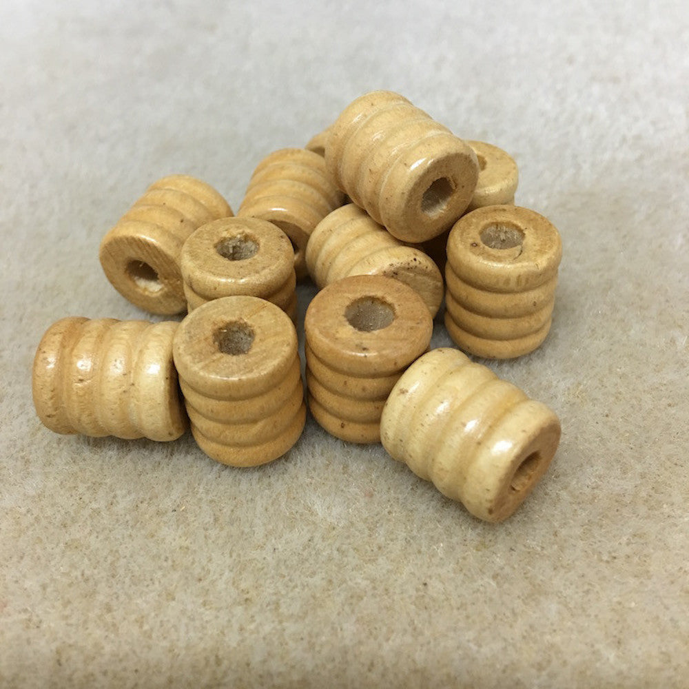 15x13mm Coil Wood Beads (25) - Light - Bead Shack