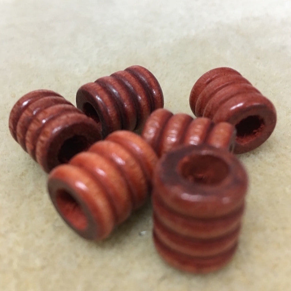 15x13mm Coil Wood Beads (25) - Dark