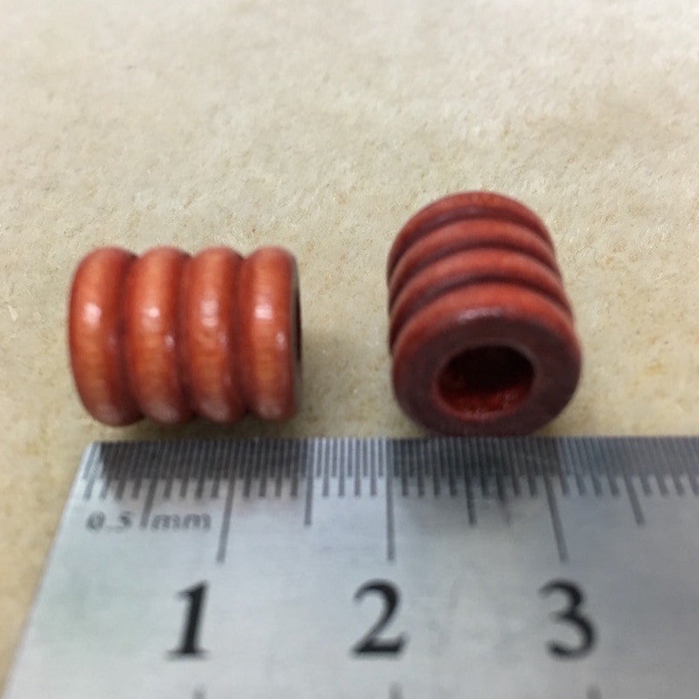 15x13mm Coil Wood Beads (25) - Dark