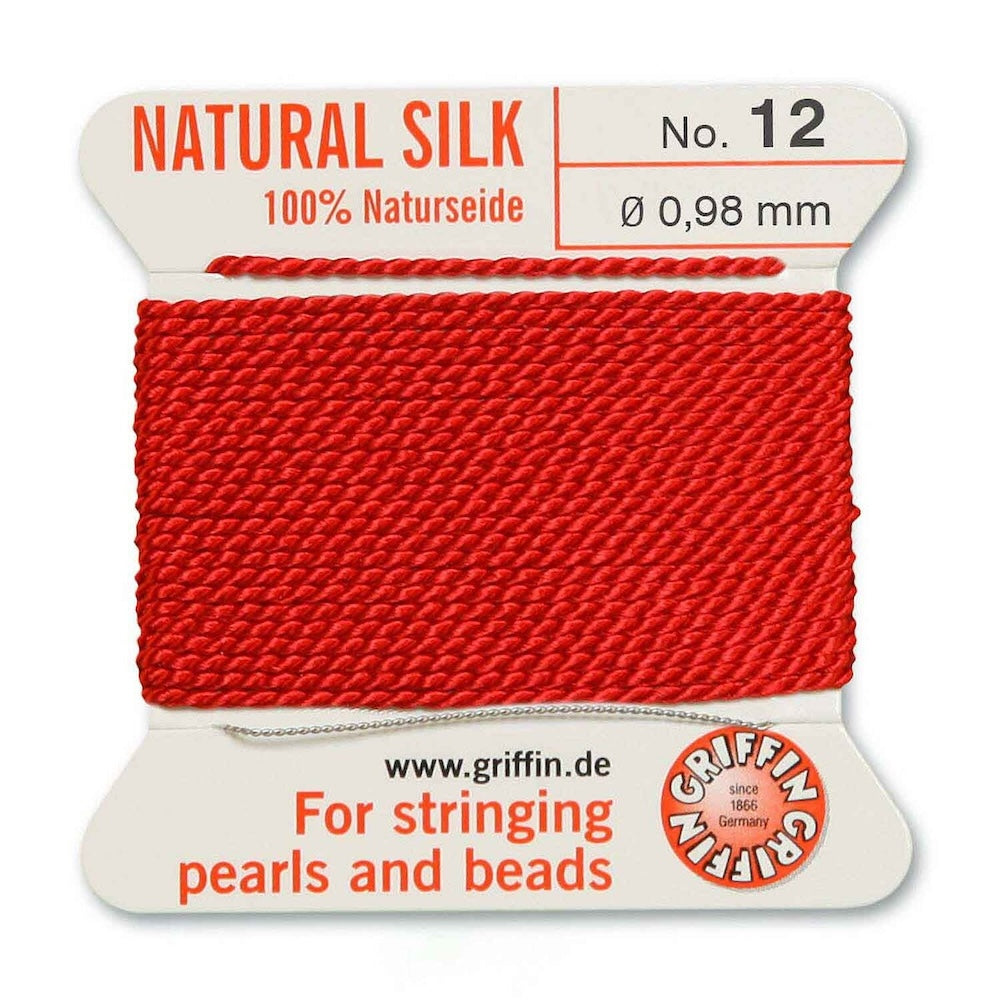 Size 12 (.98mm) Silk Thread - Red